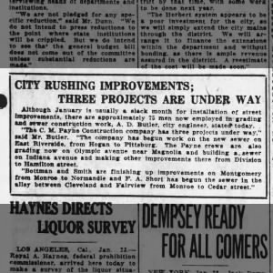 CM Payne 3 City Projects Same Time Spokane Chronicle
Spokane, WA · Tues, Jan 23, 1923