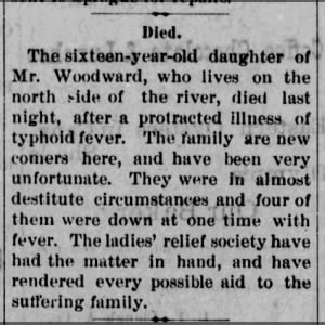 Died of Typhoid Fever